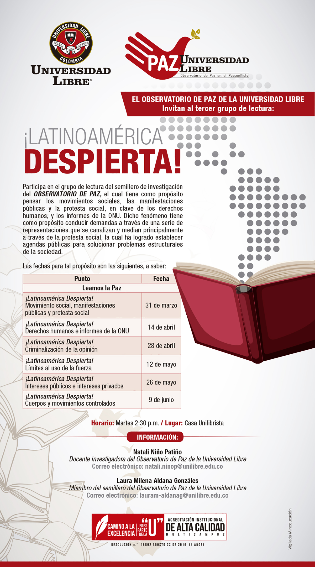 Grupo de lectura ¡Latinoamérica Despierta! del Observatorio de Paz